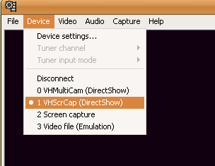 Select Capture Device Select Capture Device