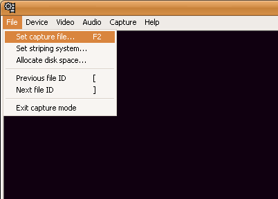 Set capture file Set capture file
