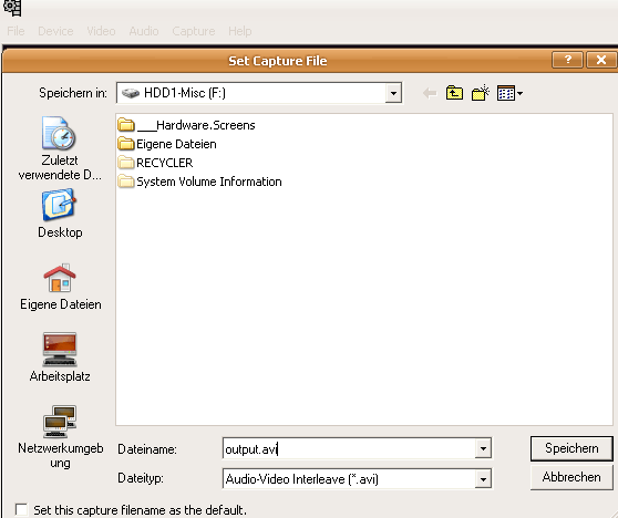 Name the capture file Name the capture file