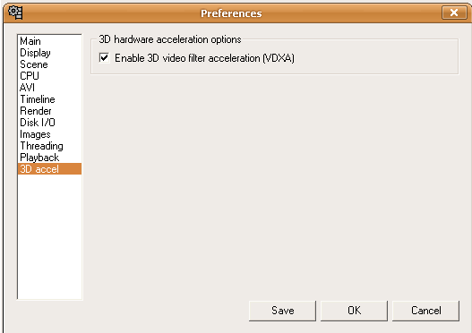 VirtualDub: 3D acceleration enabled